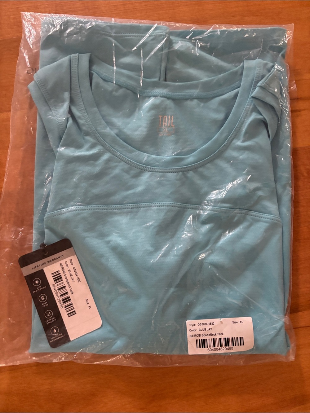 Light Blue Scoopneck Tank Top